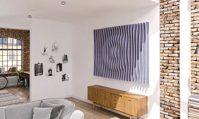Akustik 3D Wandabsorber Droplet Wave Pure-RAW™